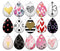 Handmade Teardrop Photo Glass Cabochons pattern geometric 704