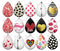 Handmade Teardrop Photo Glass Cabochons pattern geometric 705