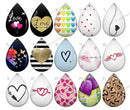 Handmade Teardrop Photo Glass Cabochons pattern geometric 706