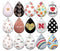 Handmade Teardrop Photo Glass Cabochons pattern geometric 707