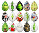 Handmade Teardrop Photo Glass Cabochons pattern geometric 708