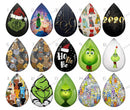 Handmade Teardrop Photo Glass Cabochons pattern geometric 709