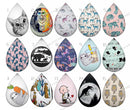 Handmade Teardrop Photo Glass Cabochons pattern geometric 724