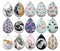 Handmade Teardrop Photo Glass Cabochons pattern geometric 724
