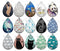 Handmade Teardrop Photo Glass Cabochons pattern geometric 725