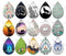 Handmade Teardrop Photo Glass Cabochons pattern geometric 726