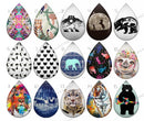 Handmade Teardrop Photo Glass Cabochons pattern geometric 727