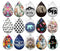Handmade Teardrop Photo Glass Cabochons pattern geometric 727