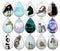 Handmade Teardrop Photo Glass Cabochons pattern geometric 728