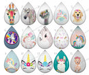 Handmade Teardrop Photo Glass Cabochons pattern geometric 731