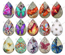 Handmade Teardrop Photo Glass Cabochons pattern geometric 757