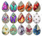 Handmade Teardrop Photo Glass Cabochons pattern geometric 757