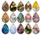Handmade Teardrop Photo Glass Cabochons pattern geometric 760