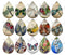 Handmade Teardrop Photo Glass Cabochons pattern geometric 761