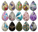 Handmade Teardrop Photo Glass Cabochons pattern geometric 763