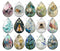Handmade Teardrop Photo Glass Cabochons pattern geometric 764