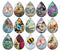 Handmade Teardrop Photo Glass Cabochons pattern geometric 765