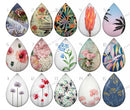 Handmade Teardrop Photo Glass Cabochons pattern geometric 768