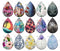 Handmade Teardrop Photo Glass Cabochons pattern geometric 769