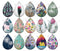 Handmade Teardrop Photo Glass Cabochons pattern geometric 770