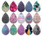 Handmade Teardrop Photo Glass Cabochons pattern geometric 933