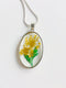 1pcs  Handmade Oval Clover pressed flower pendant jewelry