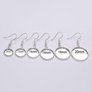 20pcs Round French Earrings Bezel, Blank Round Earwires Findings, Earring Finding Base Settings trays