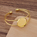 5pcs Brass platings 20mm 25mm bracelet blanks,Bracelet Settings Bezel Bangle Bracelet Bases