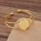 5pcs Brass platings 20mm 25mm bracelet blanks,Bracelet Settings Bezel Bangle Bracelet Bases
