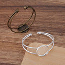 5pcs Brass platings 20mm 25mm bracelet blanks,Bracelet Settings Bezel Bangle Bracelet Bases