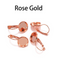 20pcs 8mm-25mm Brass French Earwires Hook With Round Pad,Bezel Earring Blank Base Settings trays