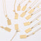 12 constellation necklace, 18k gold, not sensitive, square tag, tarot card stainless steel vacuum electroplating chain all-match non-fading