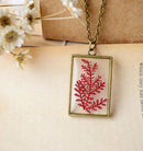 1pcs pressed flower Pendant Necklace