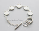 5pcs 8-25MM brass bracelet Base Round Setting, bracelet blank,Bezel bracelet blanks, Blank Bezel Link Photo Charm Bracelet