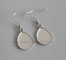 20pcs Stainless Steel 10x14mm/13x18mm/ 18x25mm Teardrop Bezel Settings Earring Blanks Earrings Base