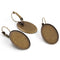 20pcs oval 13x18/ 18x25mm Brass French Earwires Hook With Oval Pad, Earrings Blanks,Earrings Settings Base,Earrings trays
