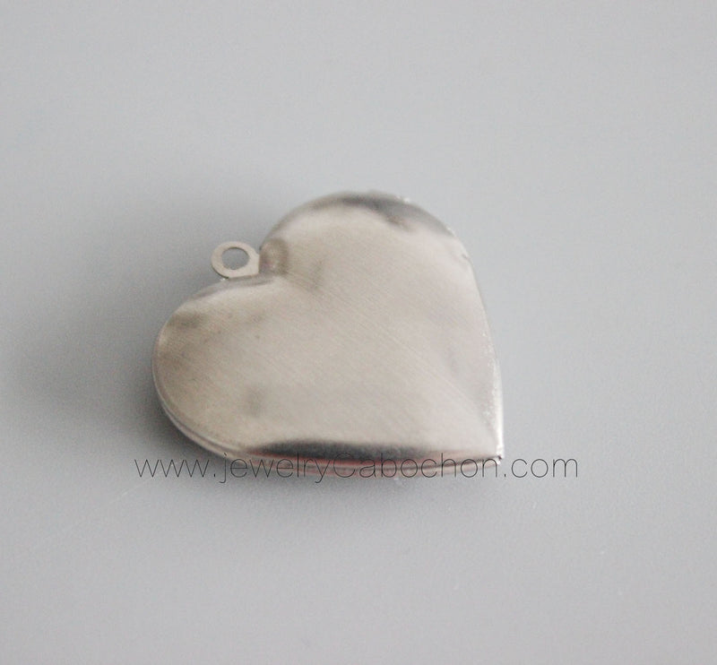 10pcs stainless steel Heart shaped Locket Charm Pendant Locket