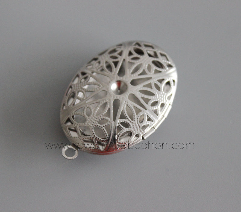 10pcs stainless steel oval Heart shaped Locket Charm Pendant Locket