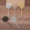 20pcs Bobby Pins Flower Filigree Pad, Flower Hair Findings, Hair Accessories