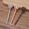 20pcs Bobby Pins Flower Filigree Pad, Brass Jewelry Vintage Flower Hairpins, Flower Hair Findings, Hair Accessories