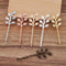 20pcs Bobby Pins Flower Filigree Pad, Brass Jewelry Vintage Flower Hairpins, Flower Hair Findings, Hair Accessories