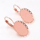 20pcs oval 13x18/ 18x25mm Brass French Earwires Hook With Oval Pad, Earrings Blanks,Earrings Settings Base,Earrings trays