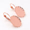 20pcs oval 13x18/ 18x25mm Brass French Earwires Hook With Oval Pad, Earrings Blanks,Earrings Settings Base,Earrings trays