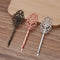 20pcs Bobby Pins Flower Filigree Pad, Brass Jewelry Vintage Flower Hairpins, Flower Hair Findings,Hair Accessories
