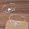 5pcs Double Heart bracelet blanks 12mm Bracelet Settings Bezel Bangle Bracelet Bases