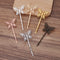 20pcs butterfly Bobby Pins Flower Filigree Pad, Brass Jewelry Vintage Flower Hairpins, Flower Hair Findings,Hair Accessories