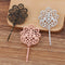 20pcs Bobby Pins Flower Filigree Pad, Brass Jewelry Vintage Flower Hairpins, Flower Hair Findings, Hair Accessories