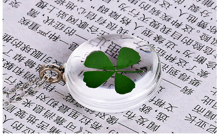 1pcs Pressed Flower Pendant Necklace