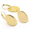 20pcs oval 10x14/13x18/ 18x25mm Brass French Earwires Hook With Oval Pad, Earrings Blanks,Earrings Settings Base,Earrings trays