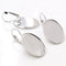 20pcs oval 10x14/13x18/ 18x25mm Brass French Earwires Hook With Oval Pad, Earrings Blanks,Earrings Settings Base,Earrings trays